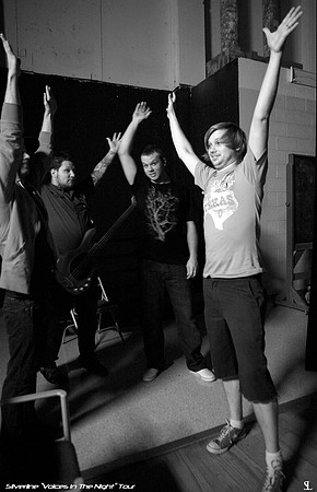 Silverline backstage before their set.