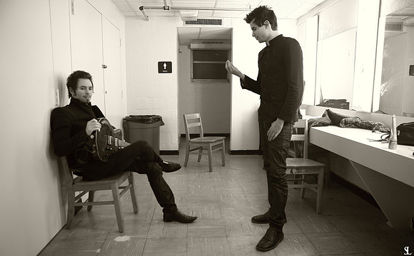 Manic Drive, hanging in the dressing room before their set.